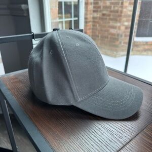 Charcoal Gray Adjustable Baseball Cap Hat (Velcro Strap)
